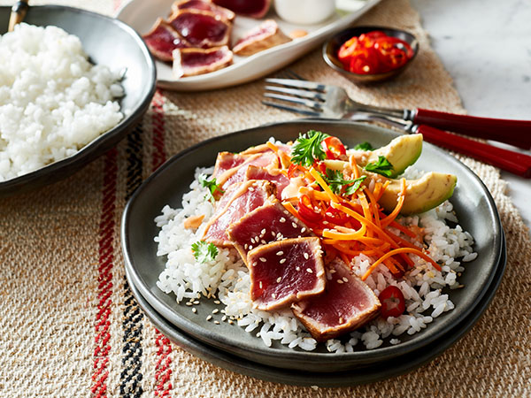 Tuna Avocado Rice Bowls